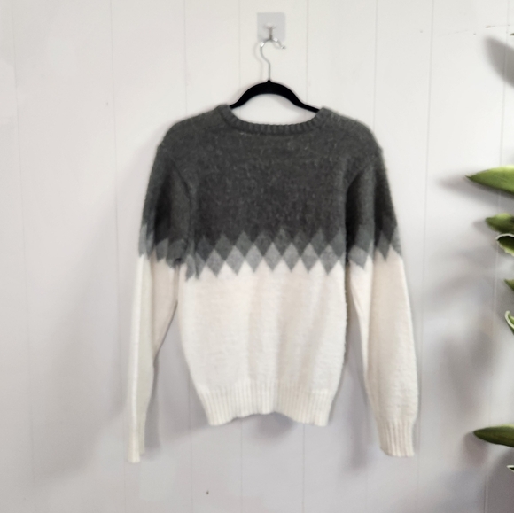 Vintage 90s Eclectic Grandpa Style Abstract Black Sweater Oversized Grunge Dad - Picture 3 of 10